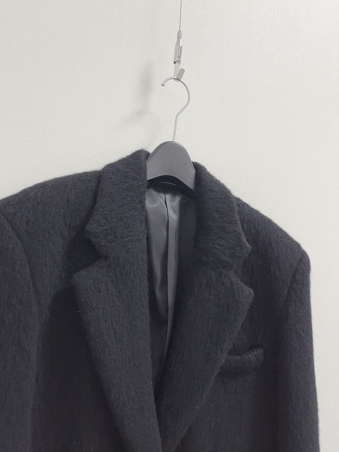 마이스 헤어리 알파카 블렌디드 싱글 코트 울 자켓  상품이미지6