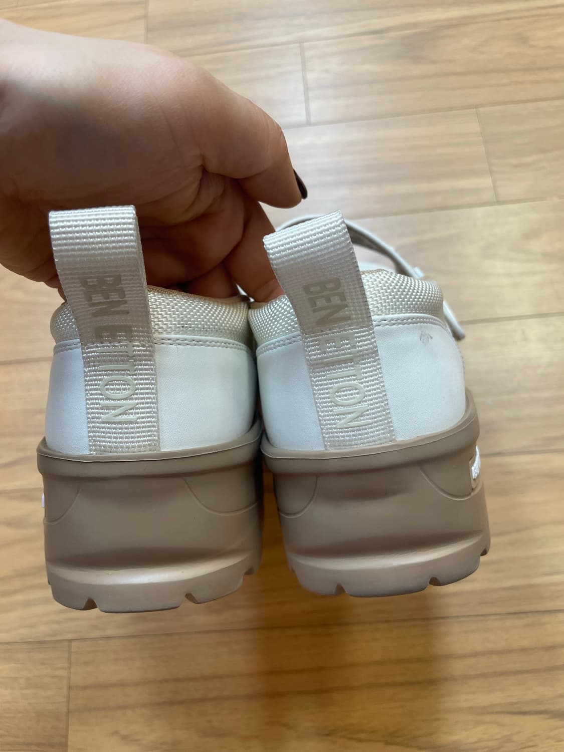 베네통 메리제인 슈즈 아이보리 240mm 상품이미지4