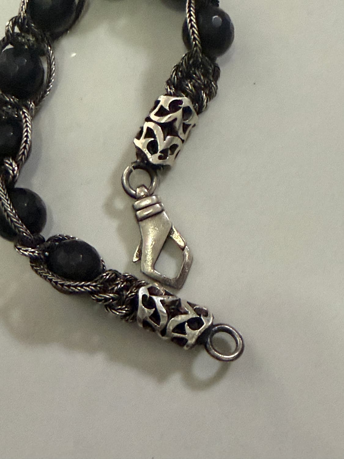 에마누엘레 비코치 실버 & 블랙 비즈 팔찌 상품이미지3