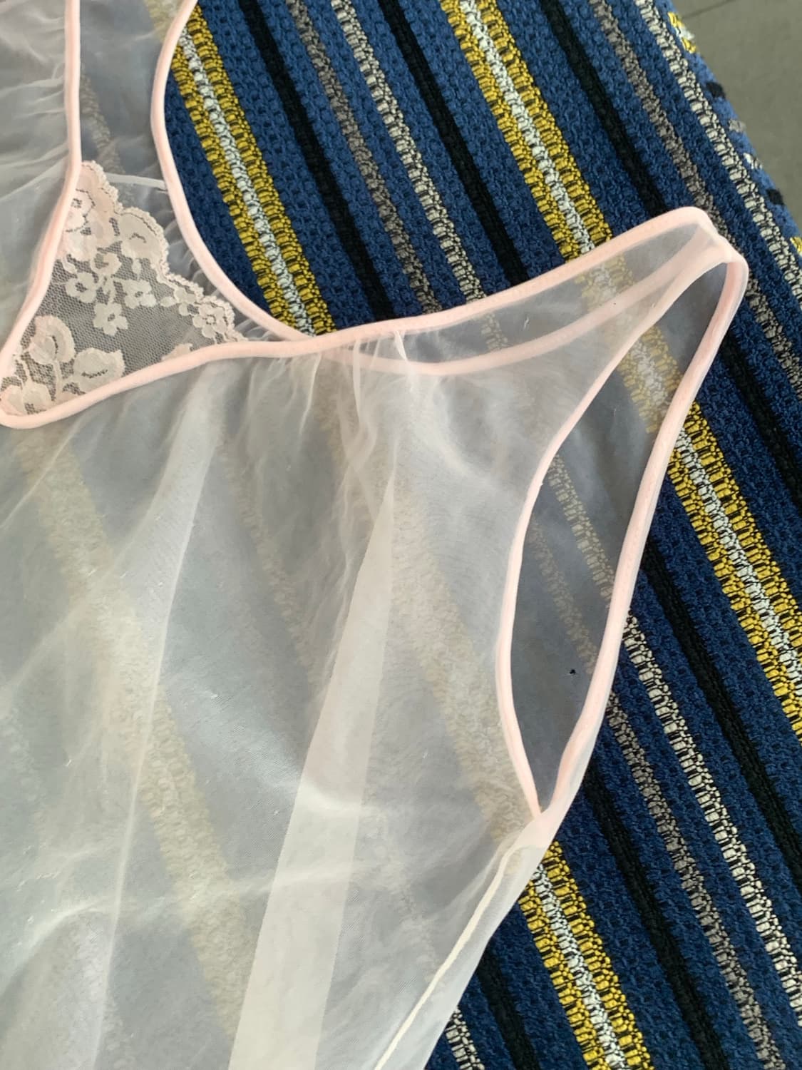 pink mesh layered top 상품이미지3