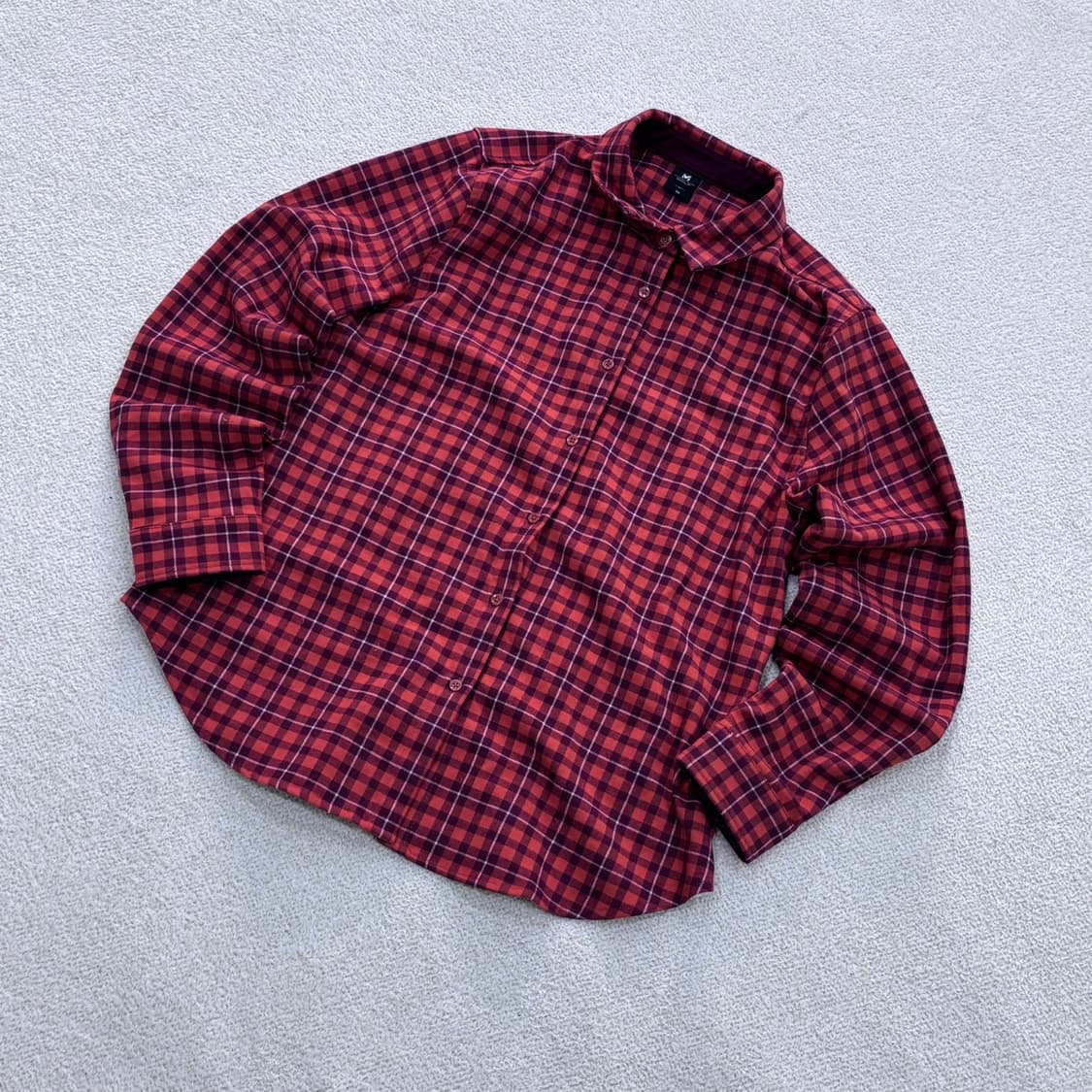 100 밀레골프 체크패턴 긴팔 셔츠 0424E 상품이미지1