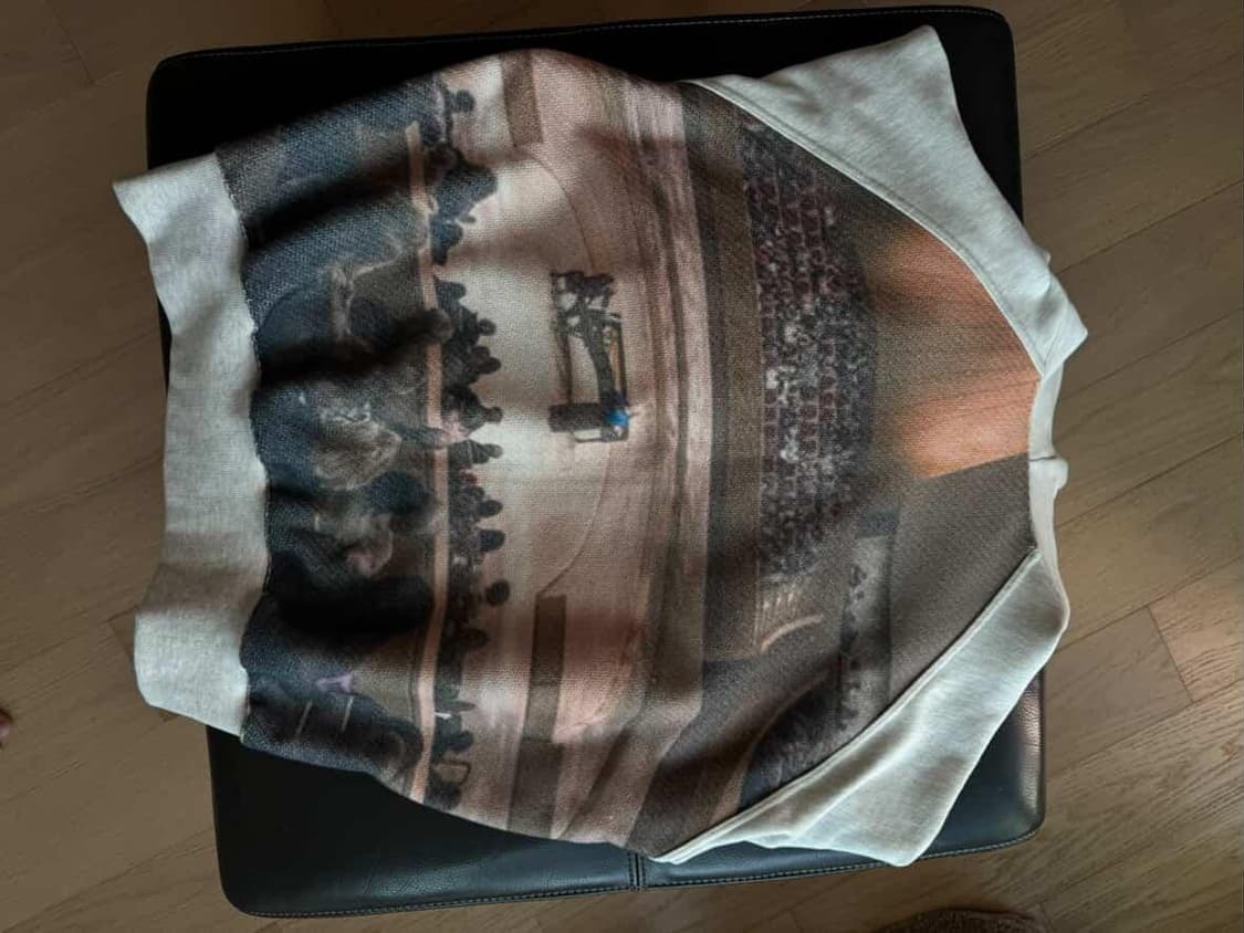 프린트 패널 후디 집업 상품이미지3