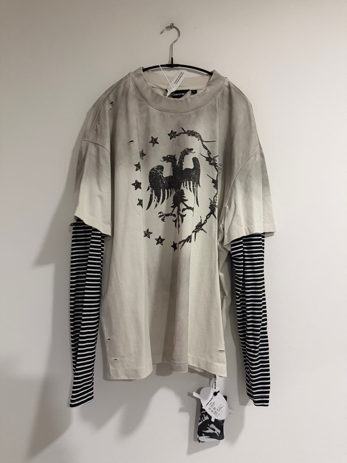 KLICKCLAK 긴팔 스트라이프 티셔츠 상품이미지1