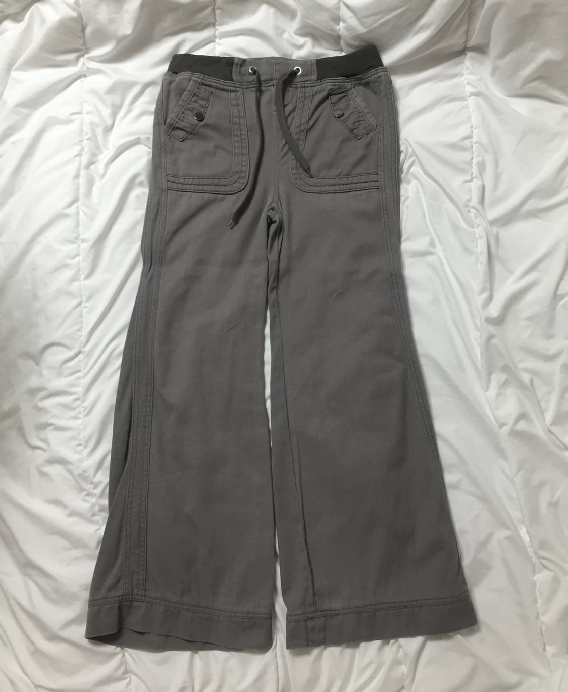 y2k 빈티지 백포켓 부츠컷 팬츠 챠콜 상품이미지2