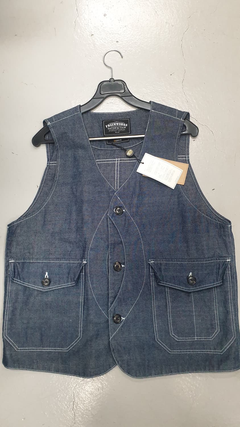 프리즘웍스 아메카지 데님베스트 M사이즈 상품이미지1