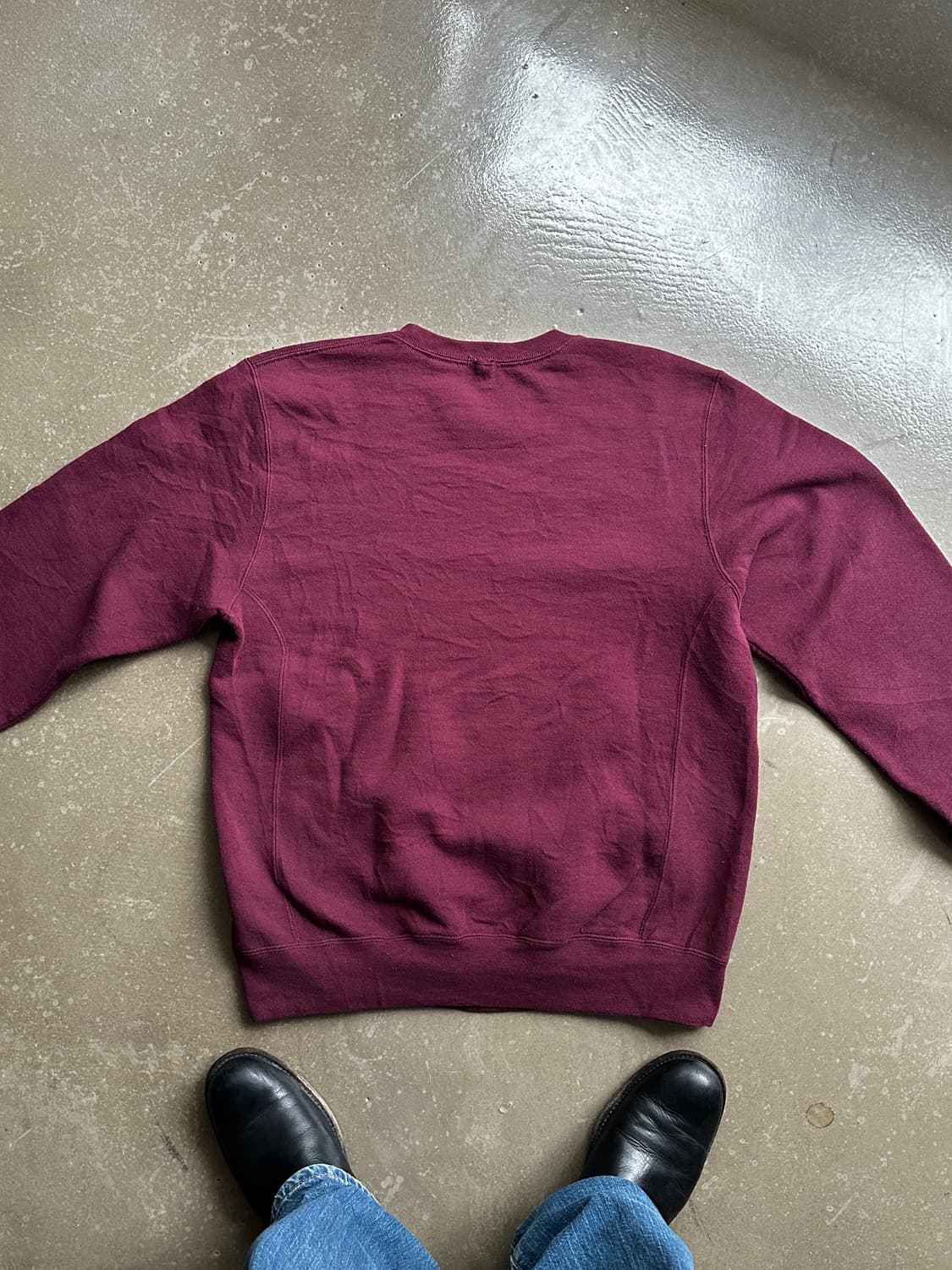 Russell Athletic 버건디 블랭크 스웻셔츠 상품이미지4