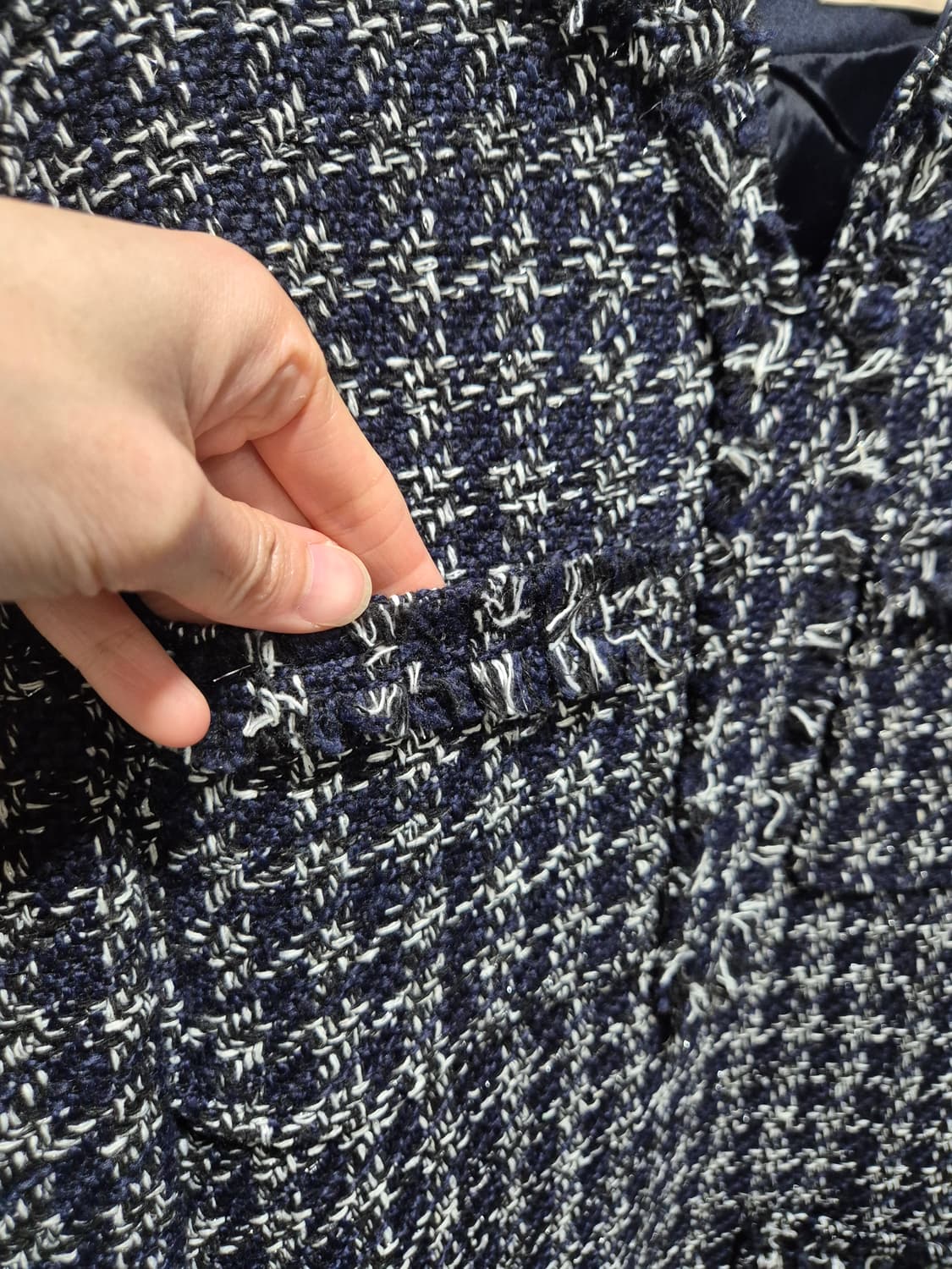 (세일)(새상품)NAIN 네이비 트위드 원피스 상품이미지4