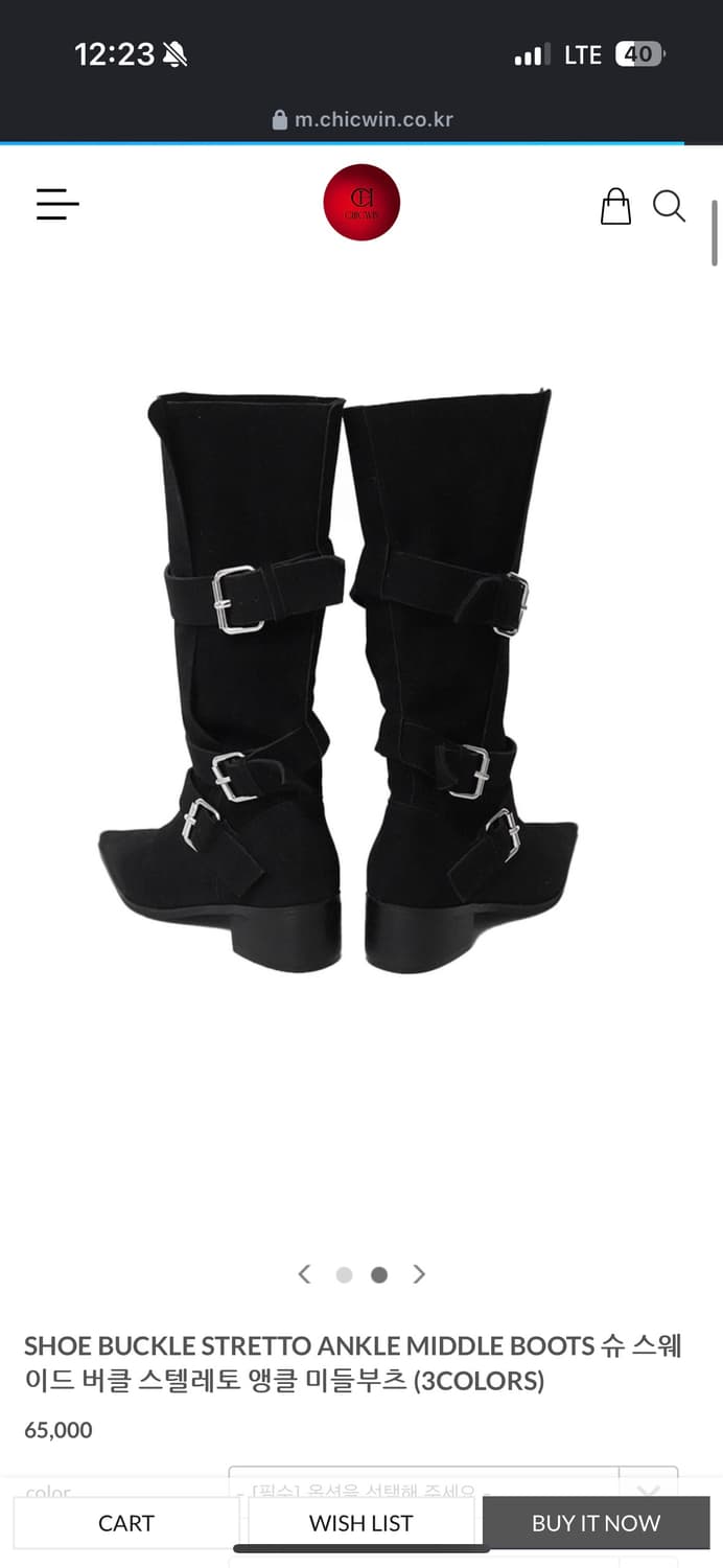 시크윈 스켈레토 스웨이드 앵글 미들부츠 상품이미지1