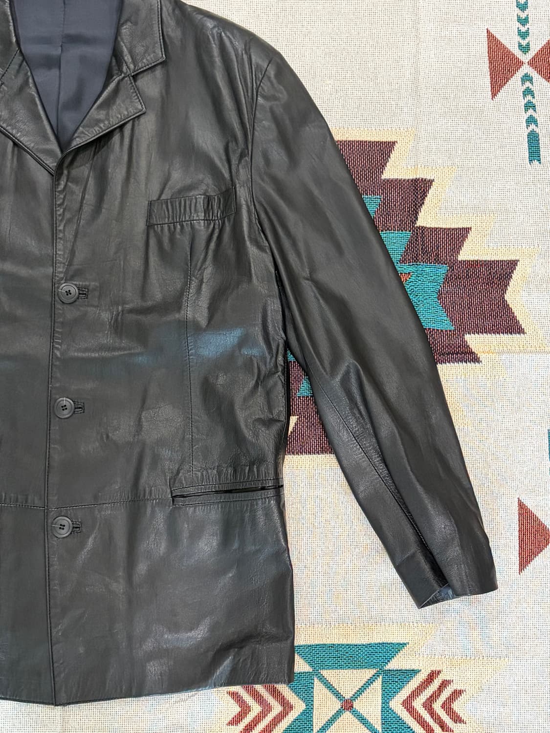 90s Centromoda 이태리 레더 블레이저 카코트 상품이미지2