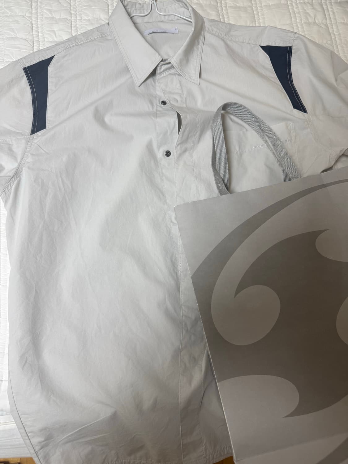 산산기어 블락 셔츠 라이트 그레이 상품이미지2