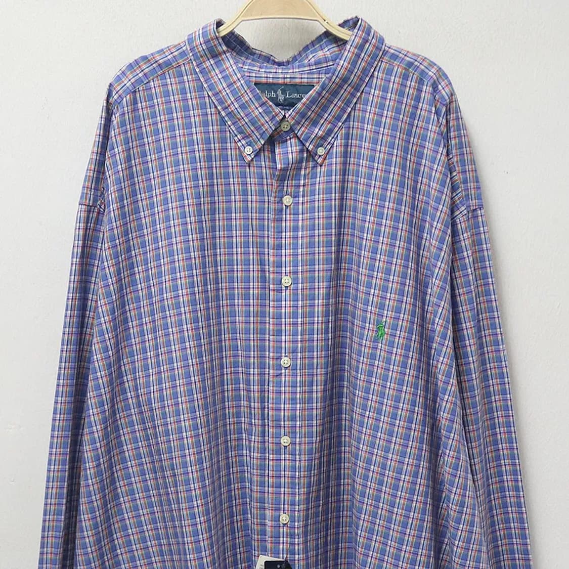 [미사용품] 폴로 랄프로렌 체크 카라 셔츠 66112 상품이미지3