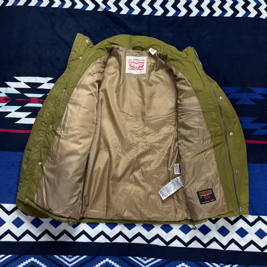 리바이스(R)택 배색 패딩자켓 (실측확인) 상품이미지3