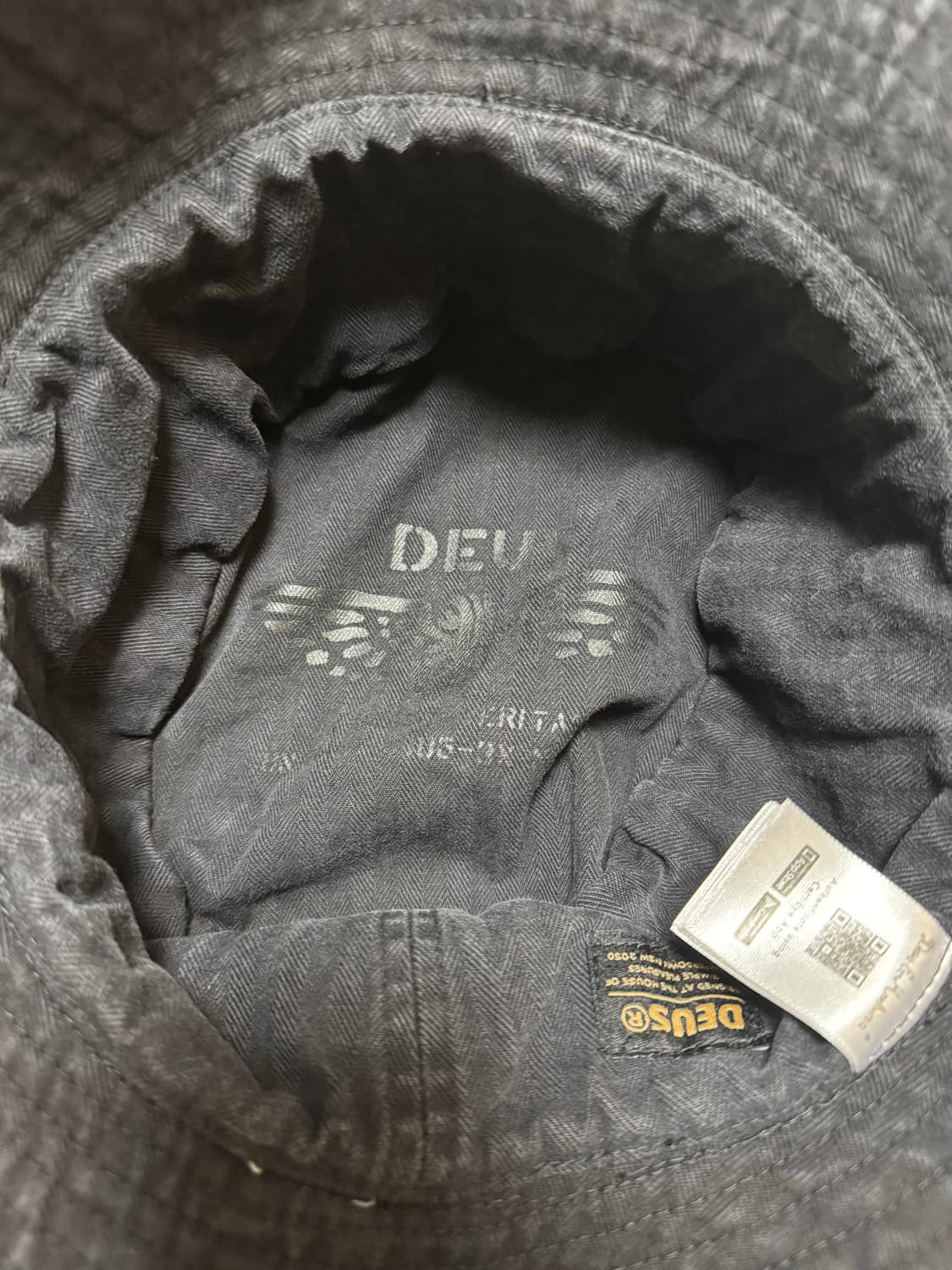 데우스 등산모 빈티지 블랙 상품이미지3