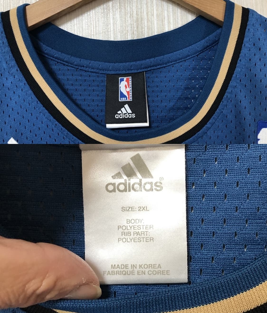 NBA 아디다스 워싱턴위저즈 빅사이즈유니폼/져지 2XL #0 아레나스 상품이미지5