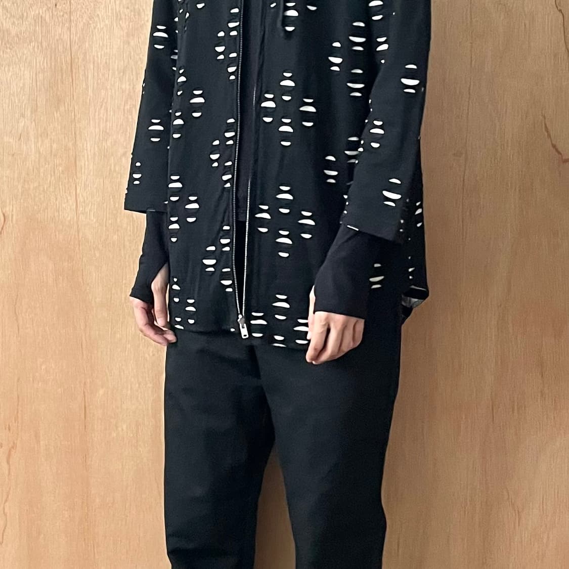 꼼데가르송 옴므플러스 데미지 리버시블 후드집업 상품이미지6