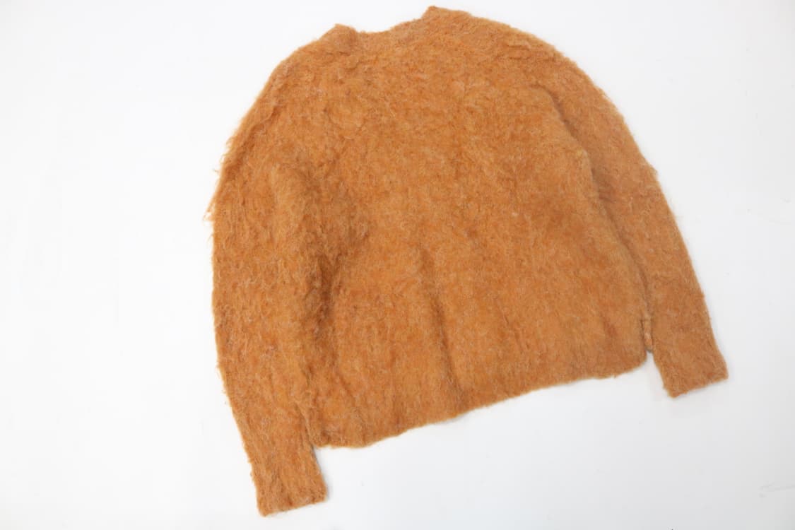 Thevon 제본 오렌지 모헤어 블렌드 브이넥 니트 가디건 상품이미지6