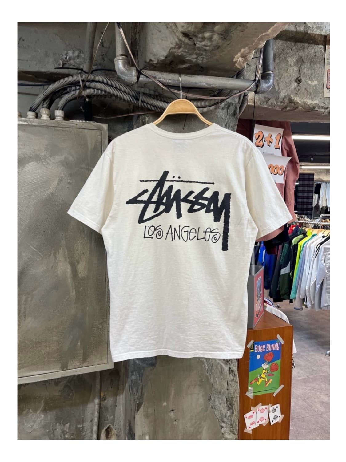 스투시 로스엔젤레스 반팔티 화이트 M #csz3659 상품이미지1