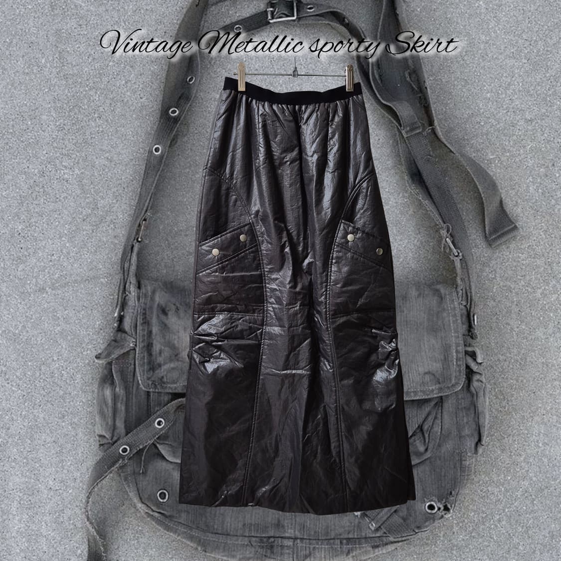 Vintage Metallic sporty Skirt 상품이미지1