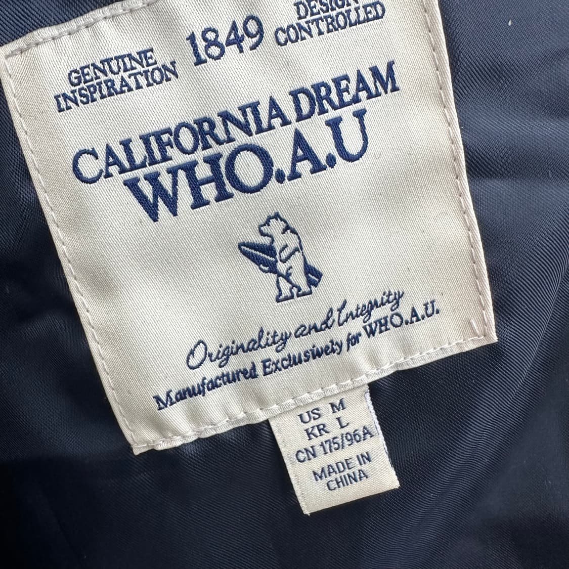 100 후아유 남자 리얼레더 울 바시티 자켓 상품이미지5