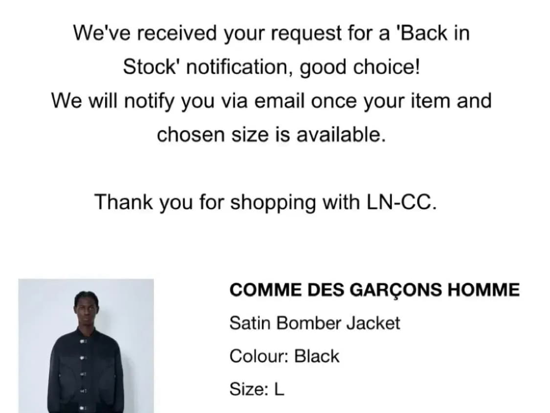 꼼데가르송 옴므 봄버 자켓 상품이미지4