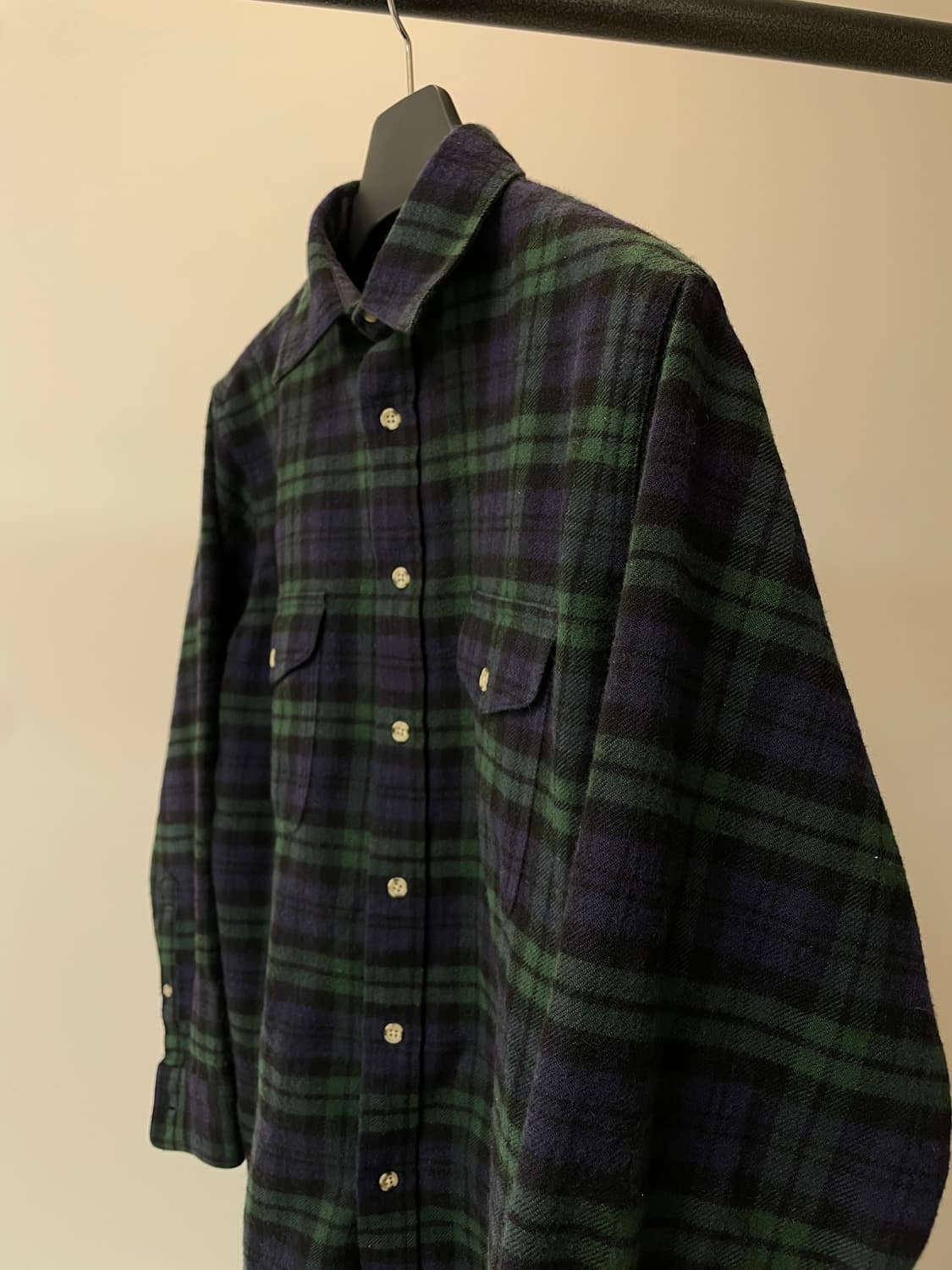 (M) 노스페이스 일본판 타탄체크 블랙와치 투포켓 셔츠 상품이미지2