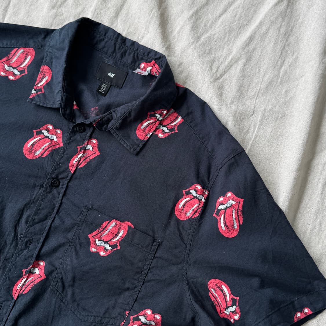  H&M 롤링스톤 반팔 셔츠 XL 상품이미지2