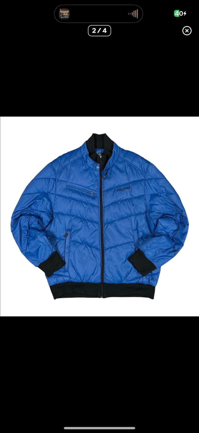  (바배) 폴햄 빅로고 블루 패딩 상품이미지2