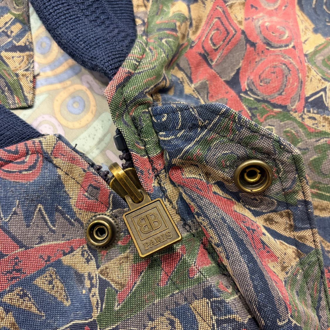 [L] 93s 발렌시아가 빈티지 패턴 실크 봄버 자켓 B709 상품이미지8