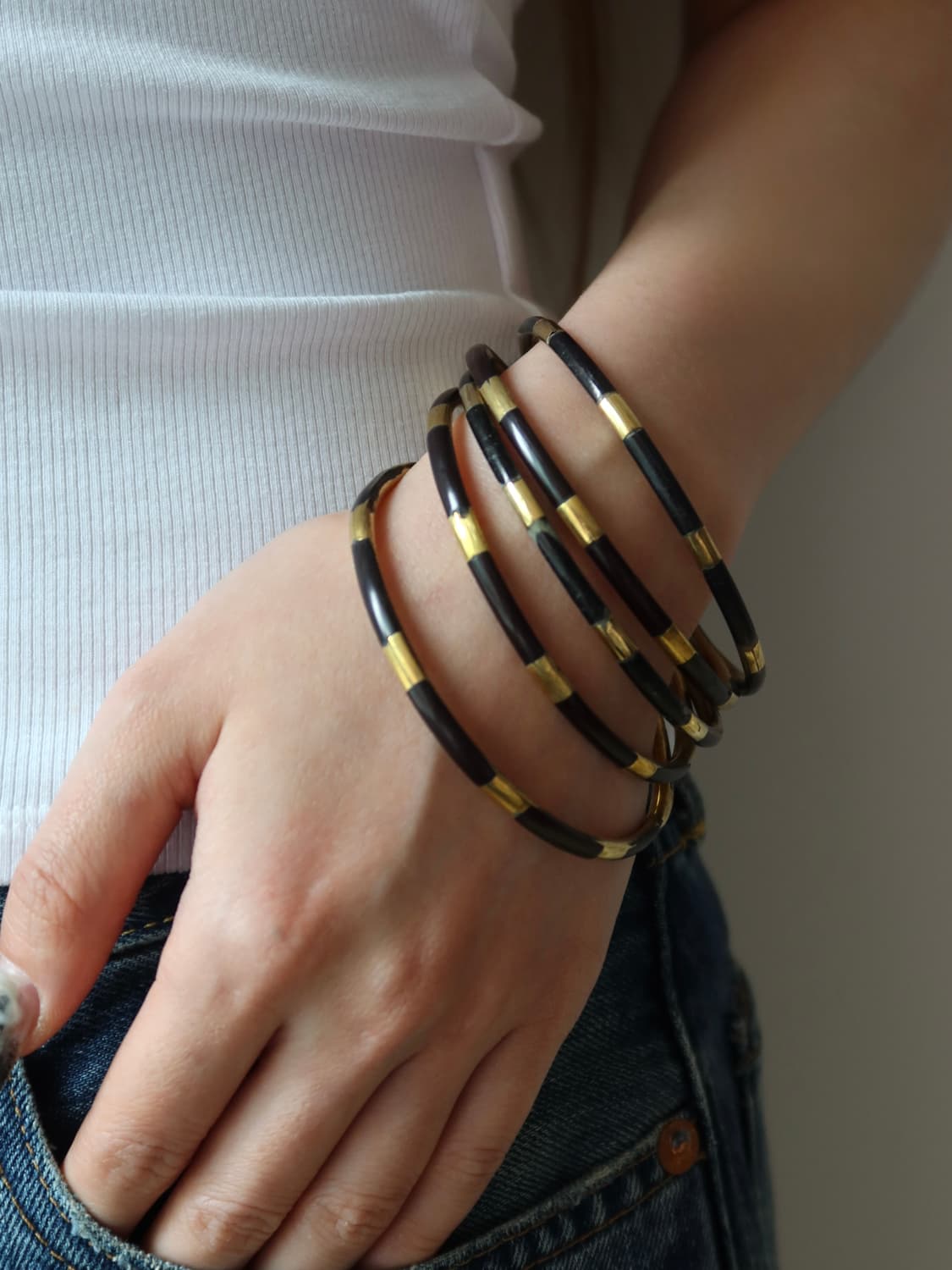 black & gold bangle set 상품이미지2