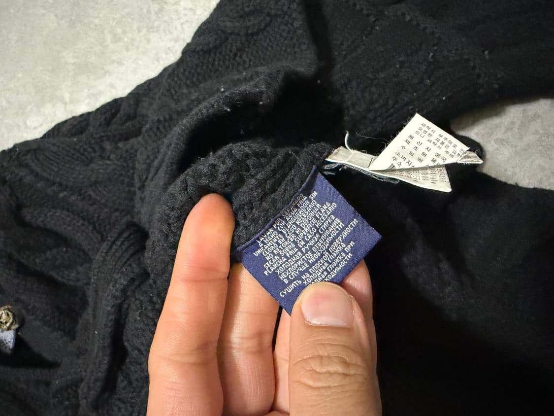 랄프로렌 폴로 주니어  빈티지 코튼  니트 가디건 자켓 44size   상품이미지9