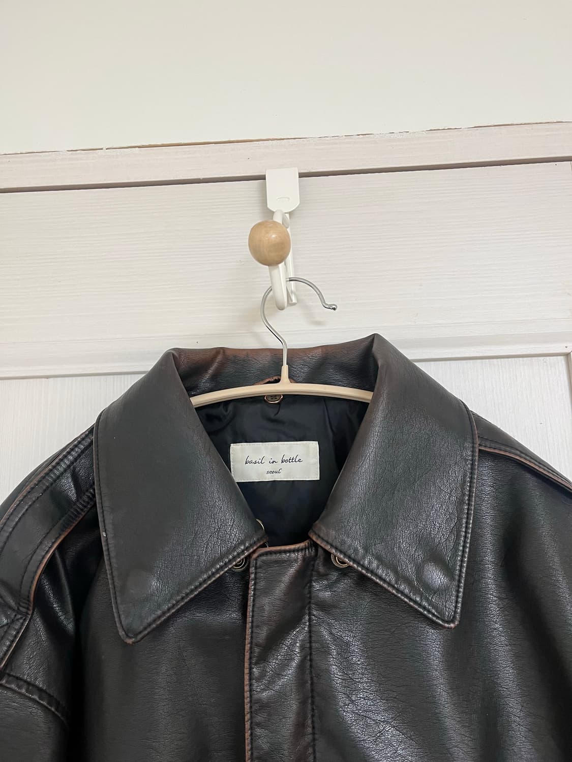 바질인보틀 레더 블루종 자켓(카라 탈부착) 상품이미지3