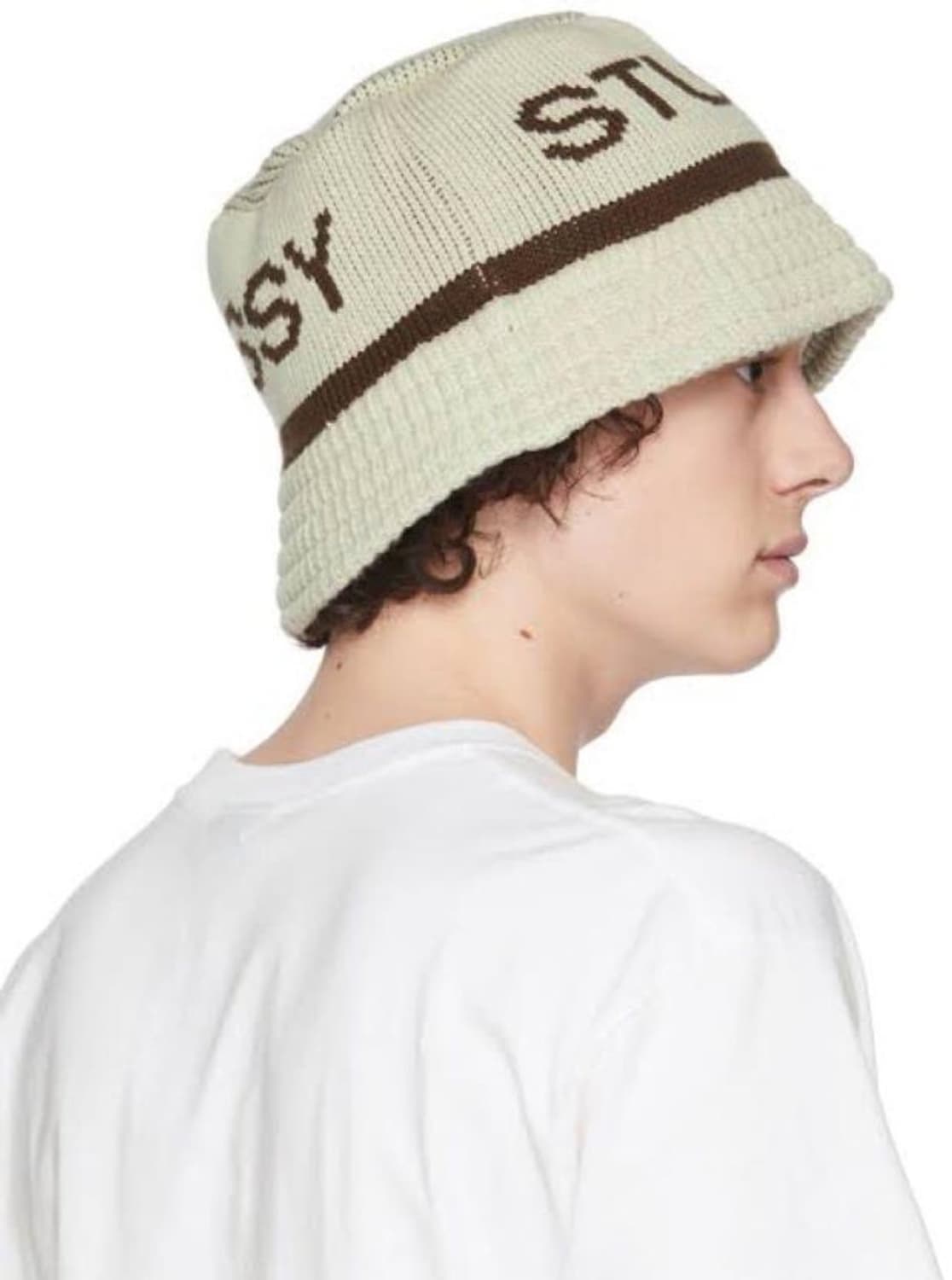 [L/ XL] 스투시 자카드 니트 버킷햇 상품이미지1