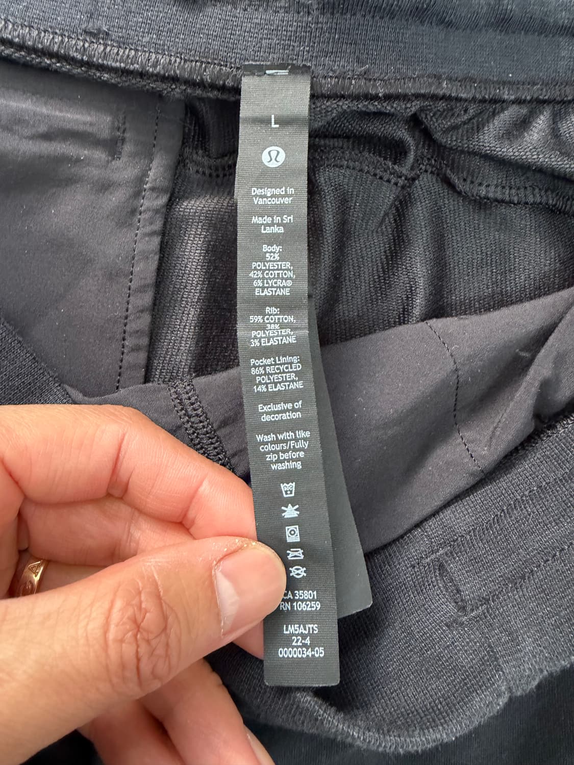 정품) 룰루레몬 남성 조거팬츠 L 상품이미지6