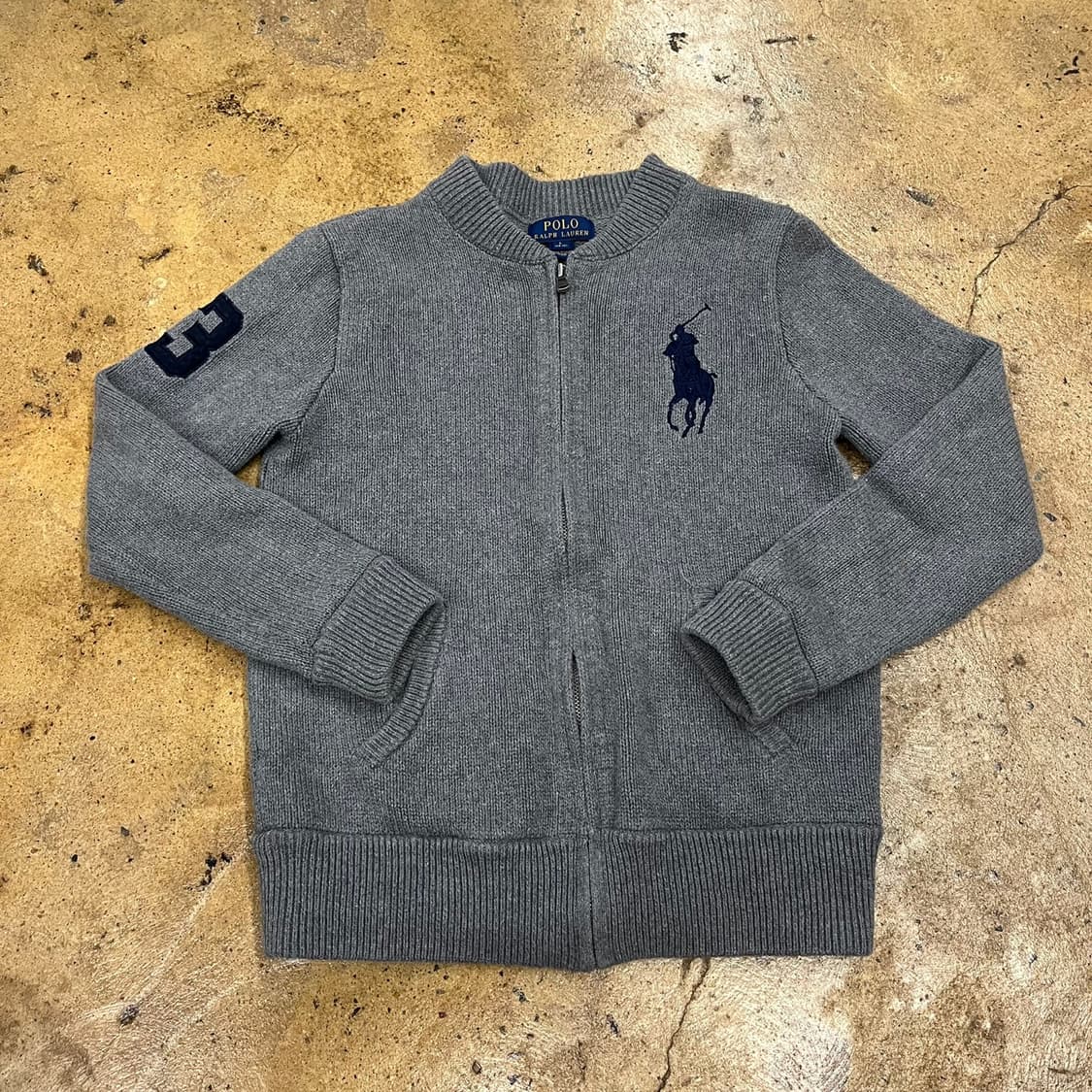 폴로 랄프로렌 그레이 빅포니 니트 집업  상품이미지2
