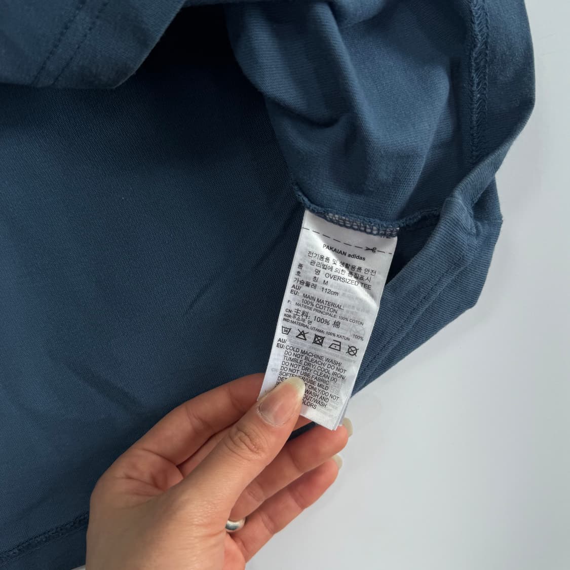 Adidas 아디다스 빅 파이어 로고 네이비 반팔 상품이미지6