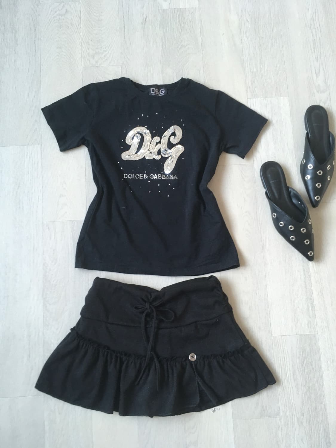 Dolce&gabbana black beads half t shirt 상품이미지4