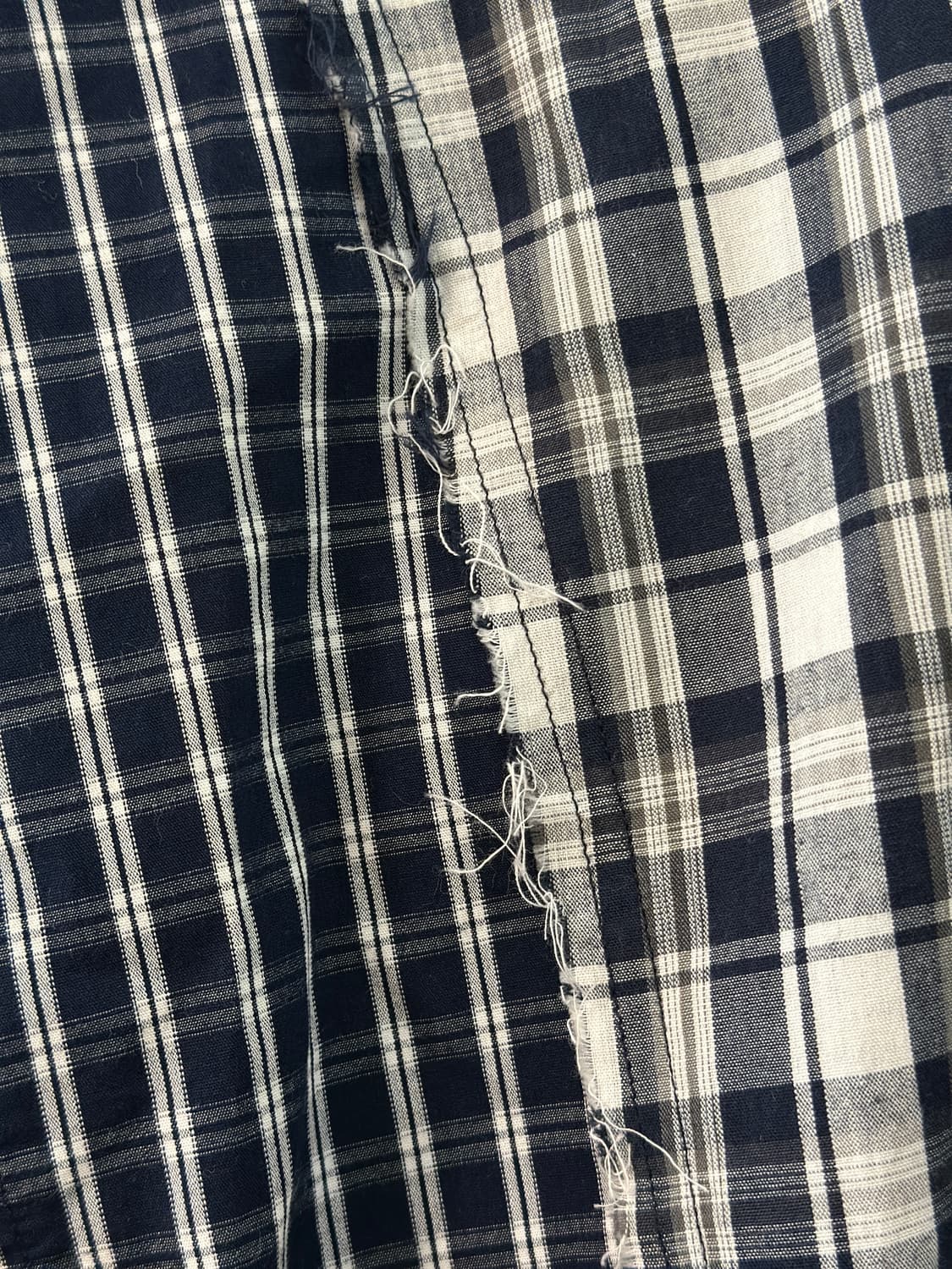 노매뉴얼 로우 엣지 체크 셔츠 상품이미지4