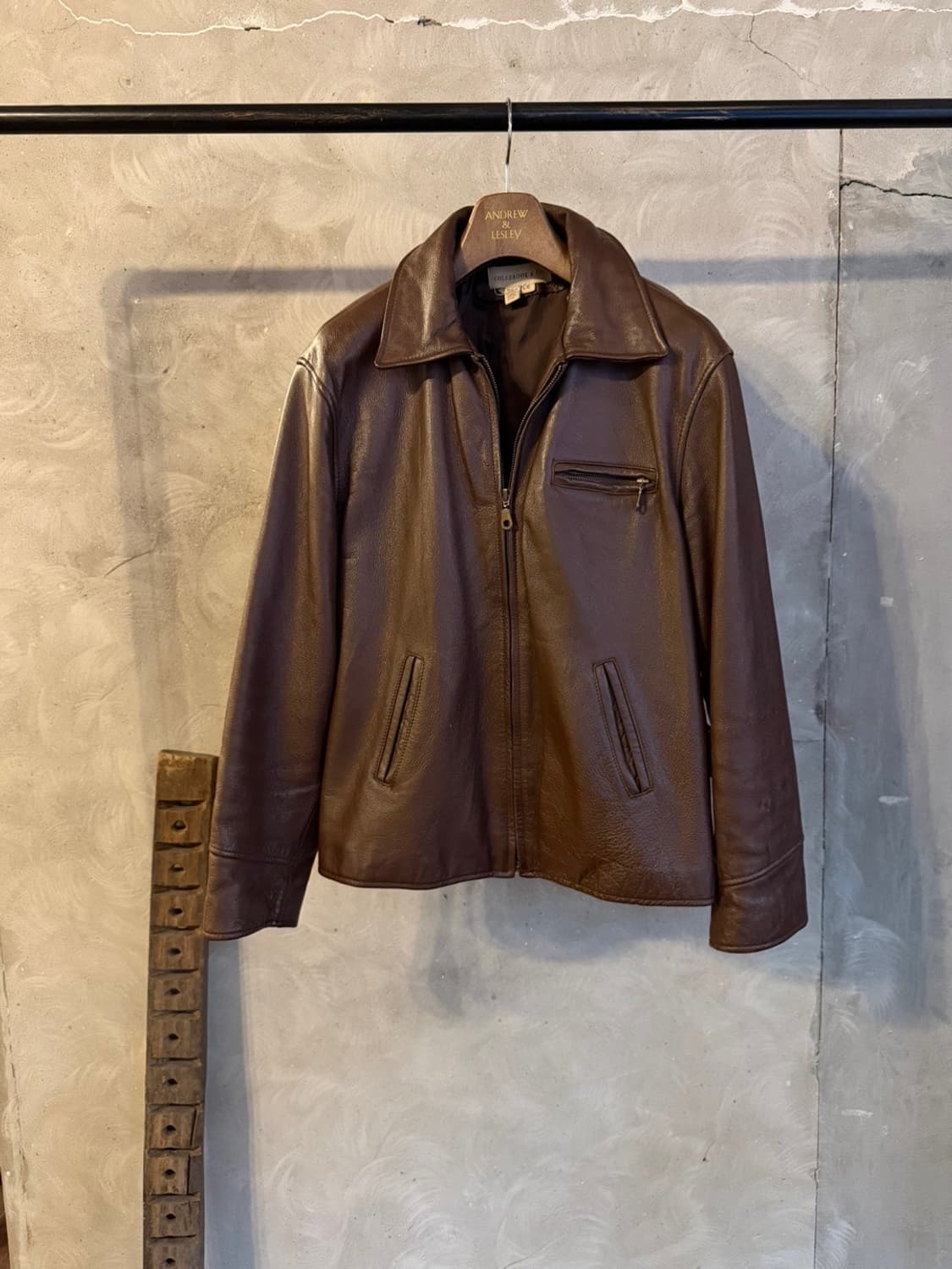 COLEBROOK&CO 그레인레더 싱글라이더 자켓 남성100 상품이미지10