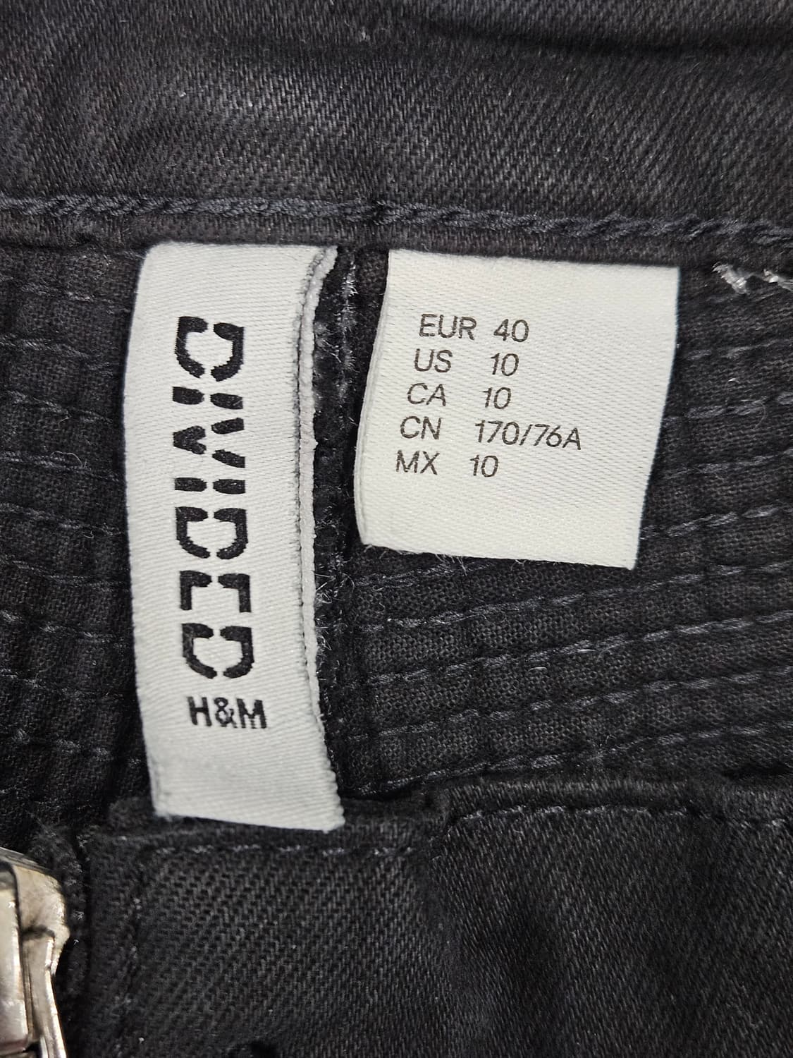 H&M 블랙 바이커 스키니진 상품이미지3