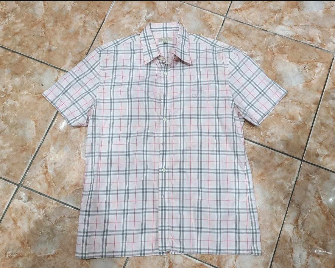 버버리 핑크색 체크셔츠 상품이미지2