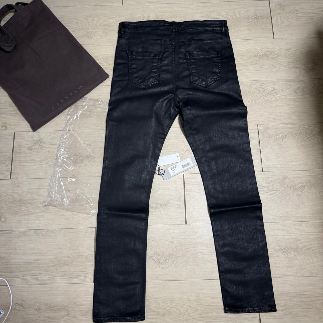 [34] 릭오웬스 디트로이트 다크쉐도우 블랙왁스 코팅진 상품이미지2