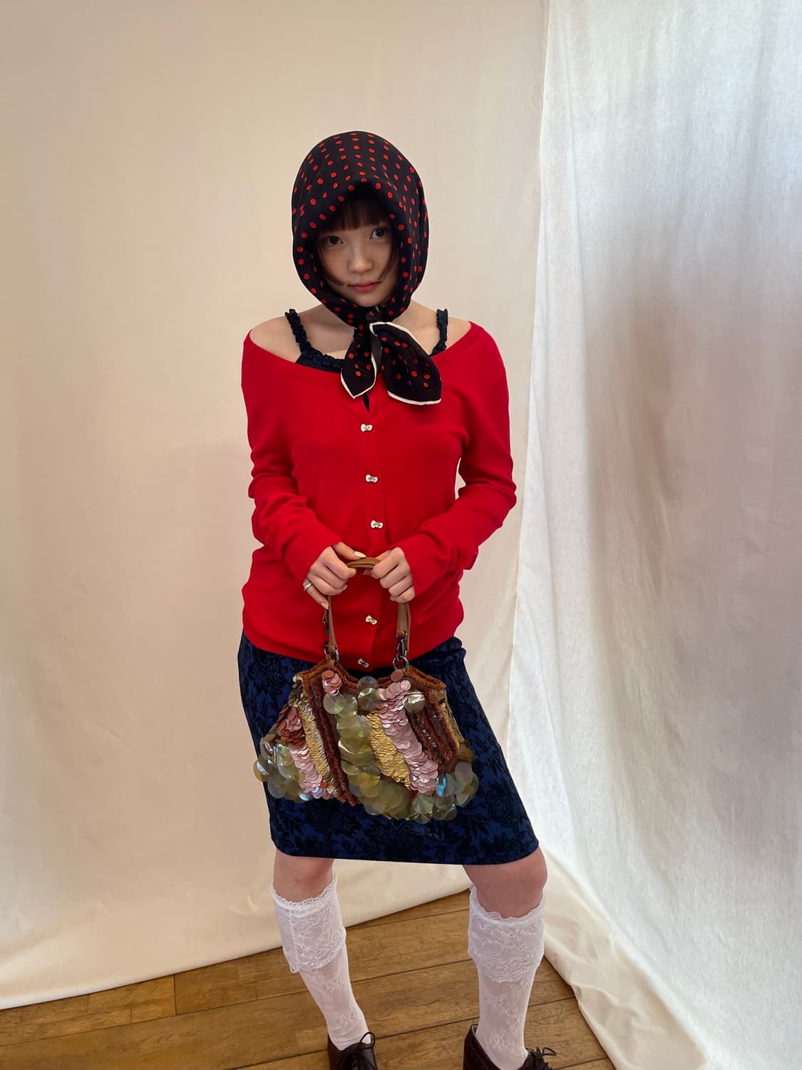 ribbon button cardigan 상품이미지2