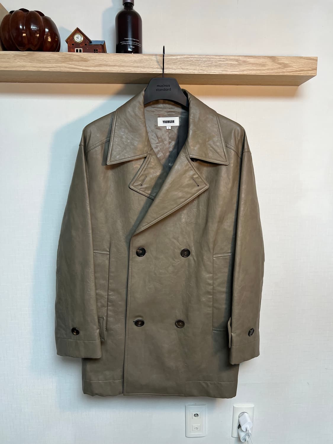 영오 레더 피코트 상품이미지1