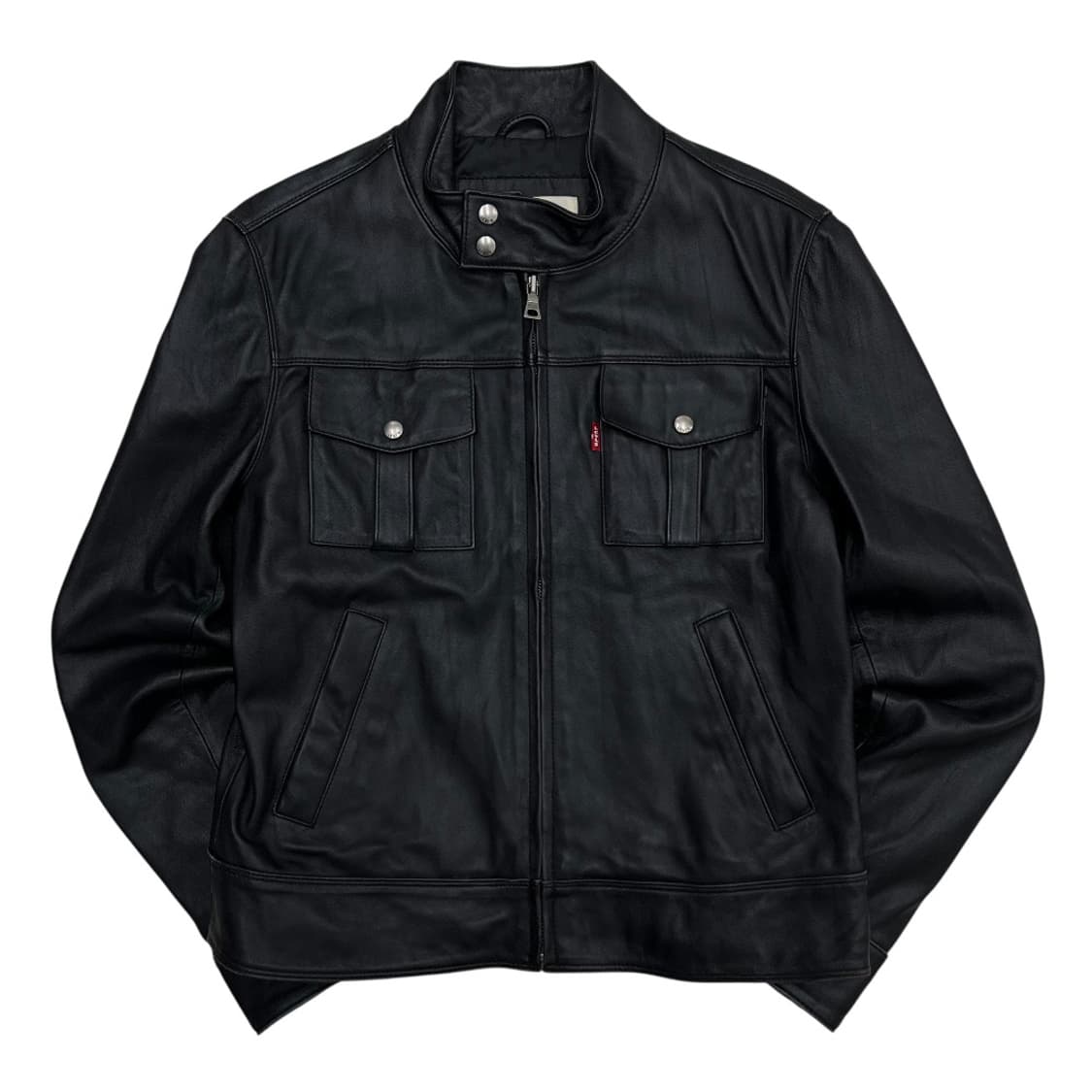  00's 리바이스 블랙 램스킨 크롭트 우먼스 봄버자켓 L 상품이미지2