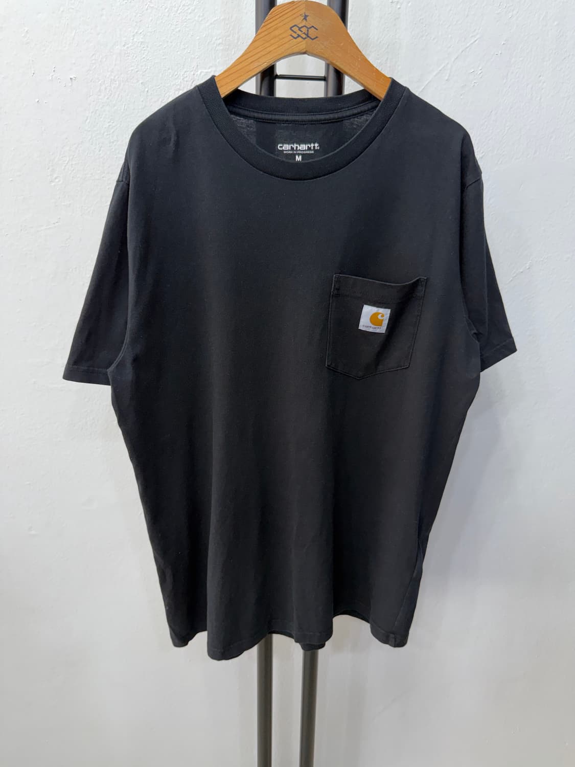 정품) 칼하트 포켓 반팔티 블랙 M  상품이미지1