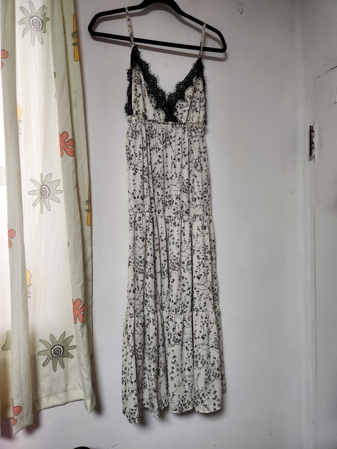 아이보리 플라워 롱 뷔스티에 원피스 F 상품이미지1