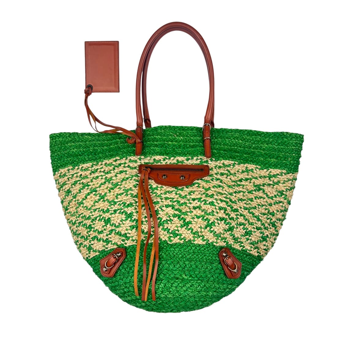 발렌시아가 시티백 모터백 라탄 라피아 상품이미지1