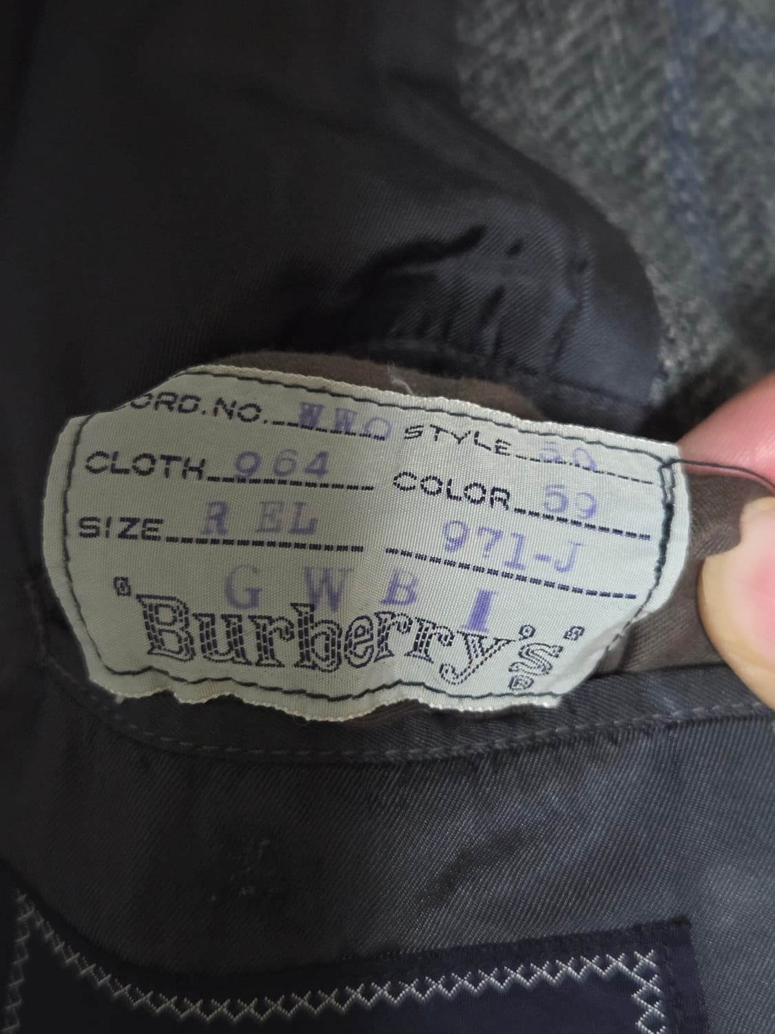 빈티지 버버리 트위드 헤링본 코트 상품이미지7