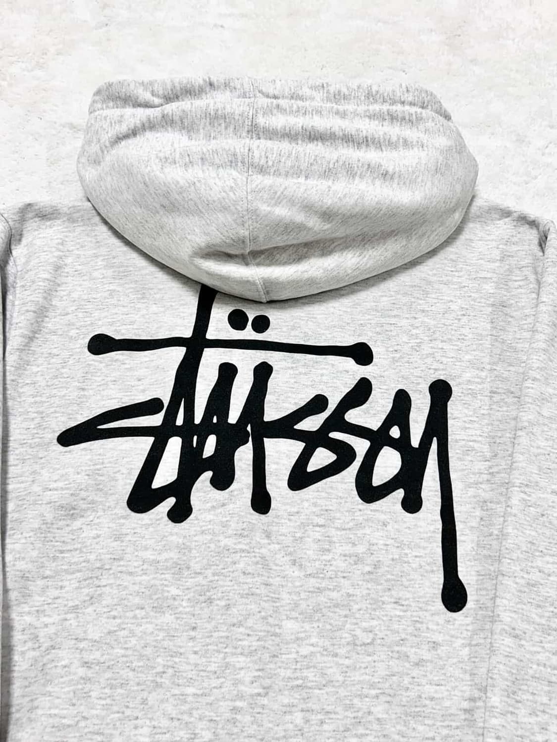 스투시 빅로고 멜란지그레이 후드 상품이미지7