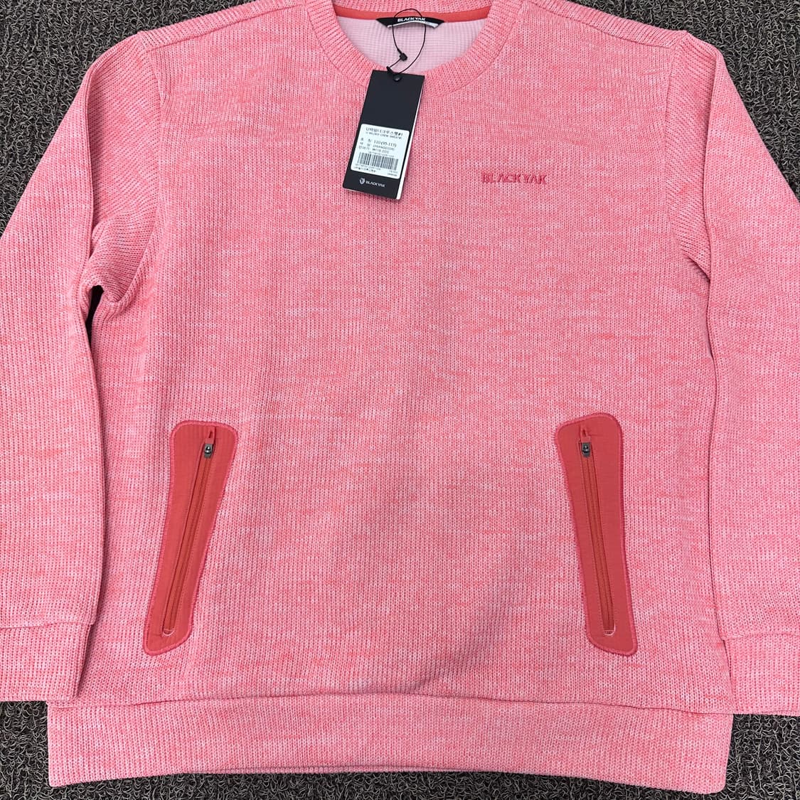 [새상품] 블랙야크 폴리 긴팔 니트 핑크 110(2XL) 상품이미지2